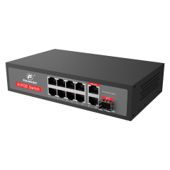 10/100/1000Mbps 8-Port Gigabit PoE Switch with 2 Gigabit Uplink Ports & 1 SFP Port (Unmanaged)