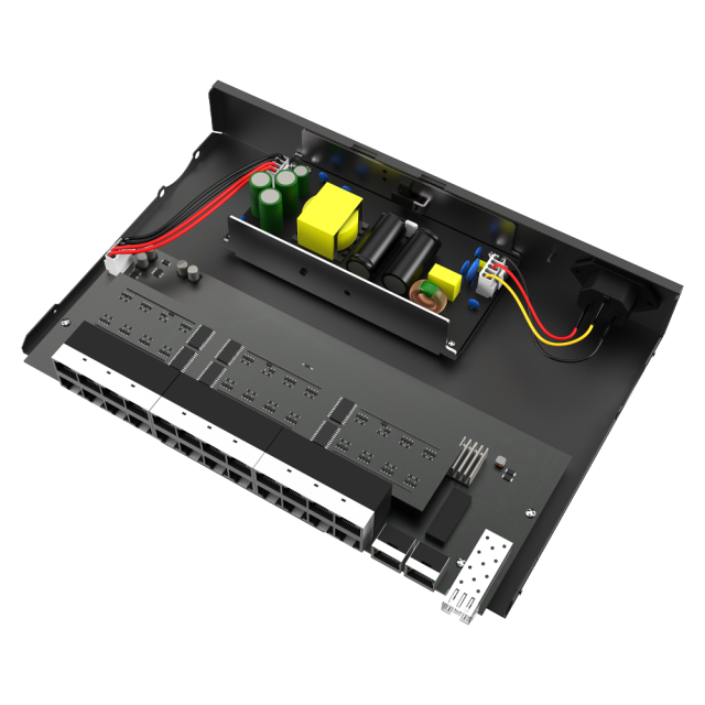 10/100Mbps 24-Port PoE Switch with 2 Gigabit Uplink Ports & 1 SFP Port (Unmanaged)