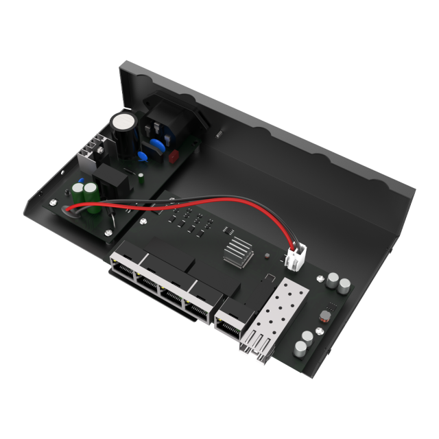 10/100/1000Mbps 4-портовый гигабитный PoE-коммутатор с 1 гигабитным восходящим портом и 1 SFP-портом (неуправляемый)