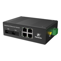 Unmanaged Industrial Ethernet Switch with 4 x 10/100Mbps Gigabit Electrical Ports + 2 x SC Gigabit Optical Ports (20km, A/B Pair)
