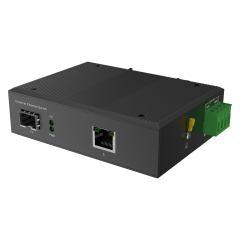 Switch Ethernet Industrial No Gestionado 10/100/1000Mbps con 1 Puerto RJ45 Gigabit y 1 Puerto Óptico SFP