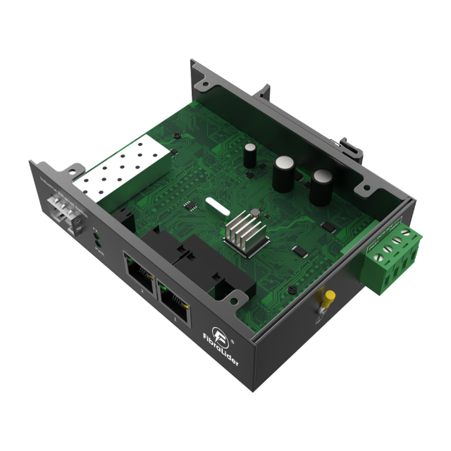 10/100/1000Mbps 非管理型工业以太网交换机，配备 2 个千兆电口 + 1 个千兆 SFP 光口