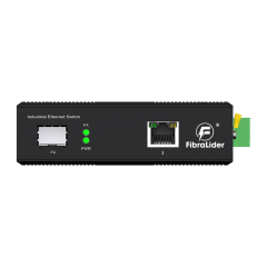 Switch Ethernet Industrial No Gestionado 10/100/1000Mbps con 1 Puerto RJ45 Gigabit y 1 Puerto Óptico SFP