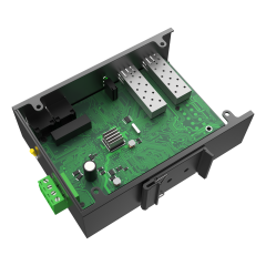 Неуправляемый промышленный Ethernet-свитч 10/100/1000 Мбит/с с 2 портами Gigabit Electric и 2 портами Gigabit SFP — FL-CUG0202-SFP