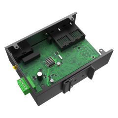 Conmutador Ethernet Industrial No Gestionado con 2 Puertos RJ45 Gigabit + 2 Puertos de Fibra SC (20km, Par A/B)