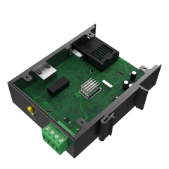 Switch Ethernet Industrial Não Gerenciável com 1 Porta RJ45 10/100Mbps + 1 Porta de Fibra SC Gigabit (20km, Par A/B)