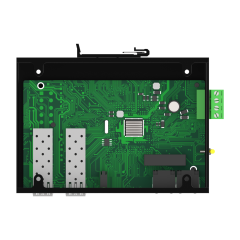 Неуправляемый промышленный Ethernet-свитч 10/100/1000 Мбит/с с 2 портами Gigabit Electric и 2 портами Gigabit SFP — FL-CUG0202-SFP