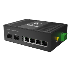 Промышленный неуправляемый гигабитный Ethernet-коммутатор с 4 портами RJ45 и 2 SFP-слотами