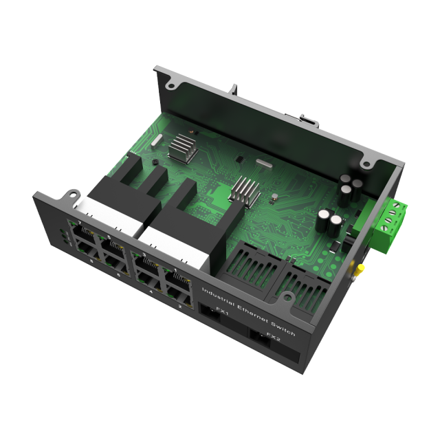 10/100/1000Mbps 工业级千兆非管理型以太网交换机，8个电口+2个千兆SC光口