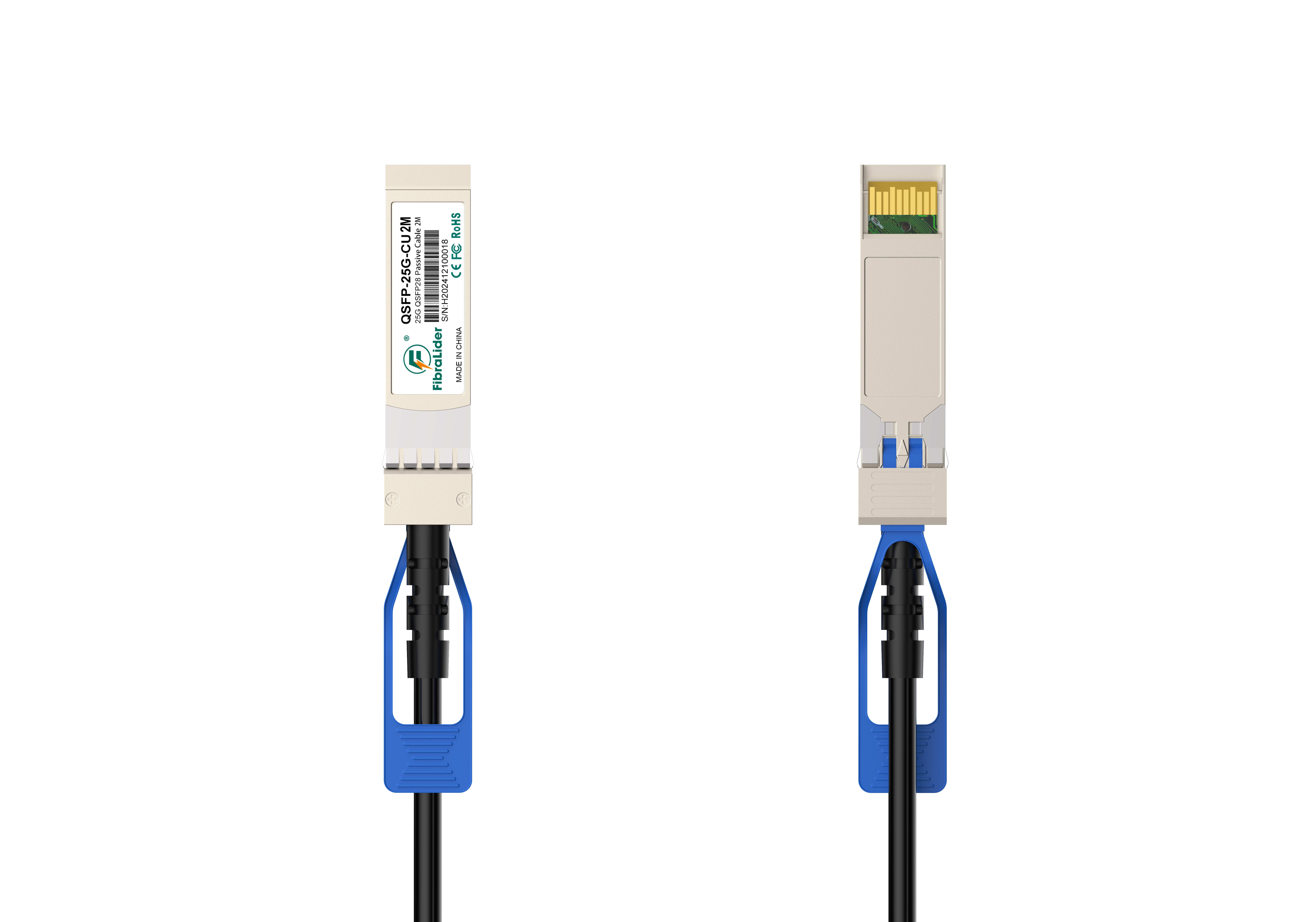 2米直连双轴电缆 (DAC) - SFP28 到 SFP28 - 25G高速连接
