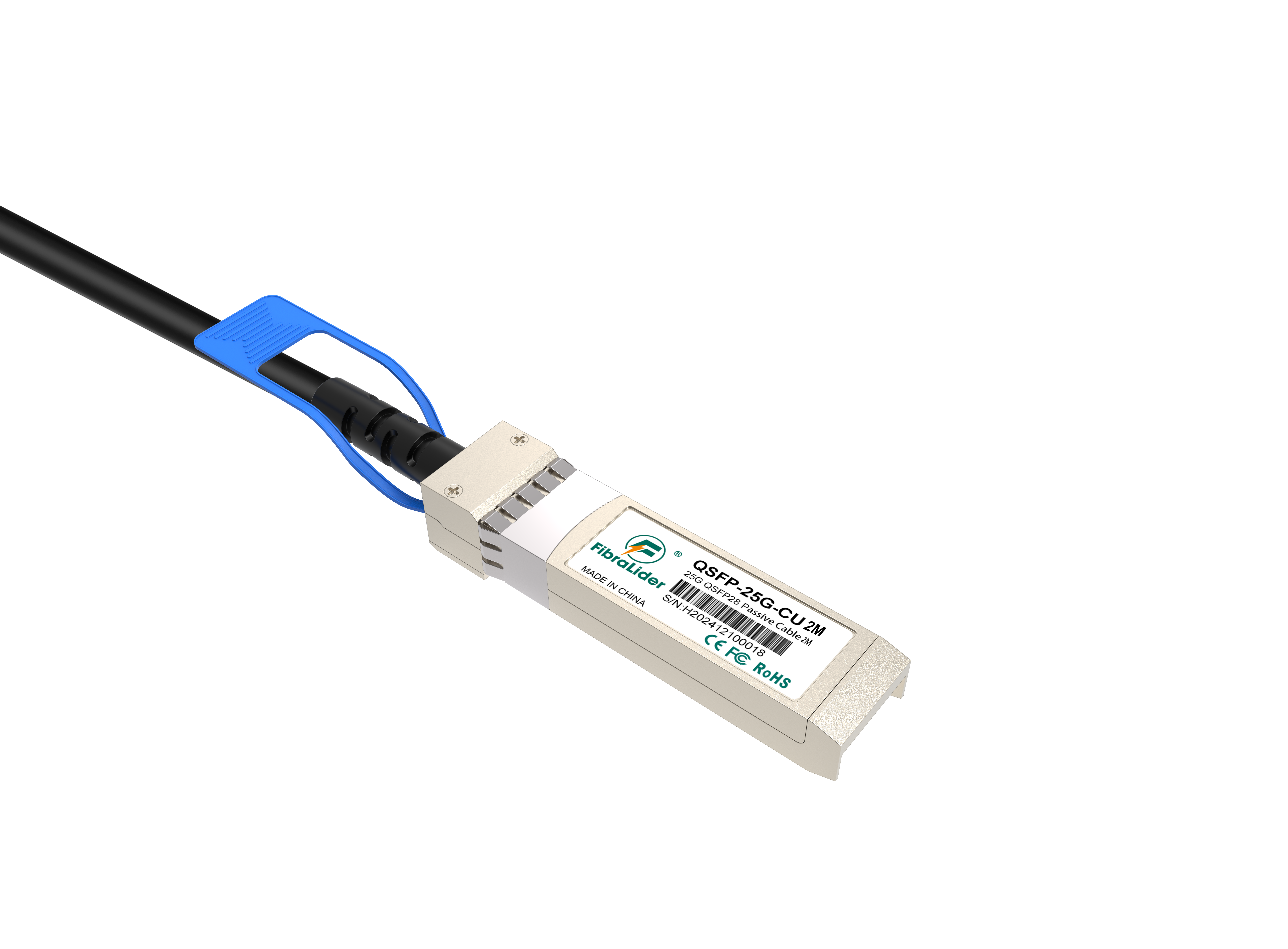 2米直连双轴电缆 (DAC) - SFP28 到 SFP28 - 25G高速连接