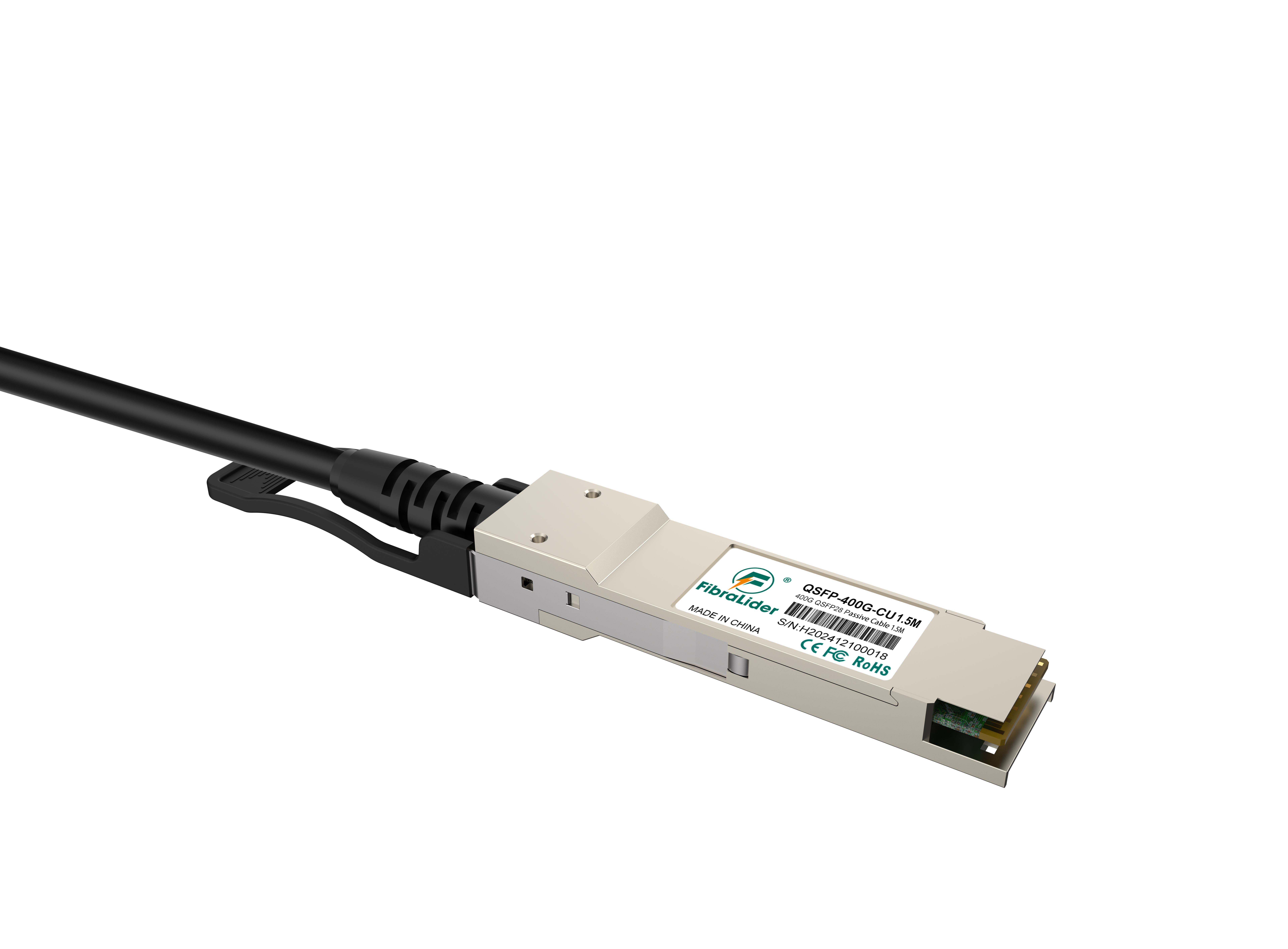 1.5米直连双轴电缆 (DAC) - QSFPDD 到 QSFPDD - 400G 高速数据传输