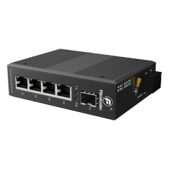 Switch Industrial Gigabit Não Gerenciado com 4 Portas RJ45 + 1 Porta SFP – FL-DUG0401-SFP