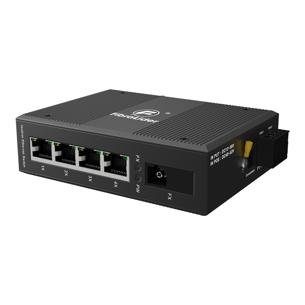 10/100/1000Mbps 4电口 + 1千兆SC光口 非管理型工业以太网交换机– FL-DUG0401-SC20AB