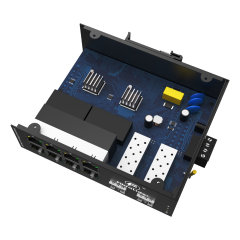 FibraLider FL-DUG0802-SFP Industrial Unmanaged Ethernet Switch – 10/100/1000Mbps, 8 x Gigabit RJ45 Ports + 2 x Gigabit SFP Uplink Ports