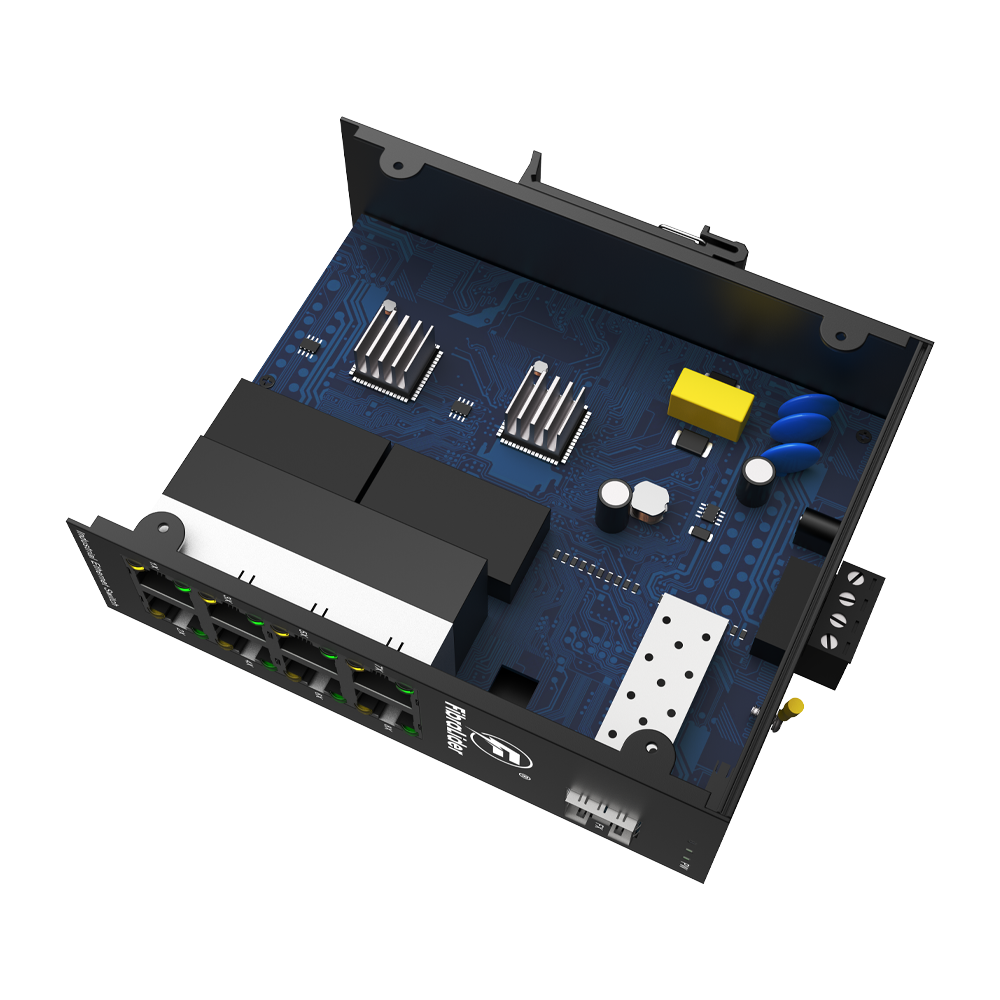 工业级非管理型以太网交换机 – 10/100/1000Mbps，8个千兆RJ45电口 + 1个千兆SFP光口