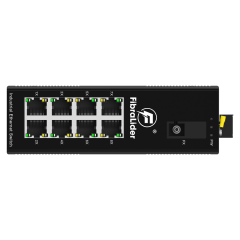 10/100/1000Mbps Unmanaged Industrial Ethernet Switch with 8 Gigabit RJ45 Ports and 1 Gigabit SC Optical Port