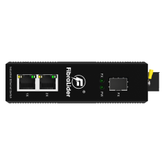 10/100/1000Mbps Industrial Unmanaged Gigabit Ethernet Switch with 2 RJ45 Ports + 1 SFP Fiber Port – FL-DUG0201-SFP
