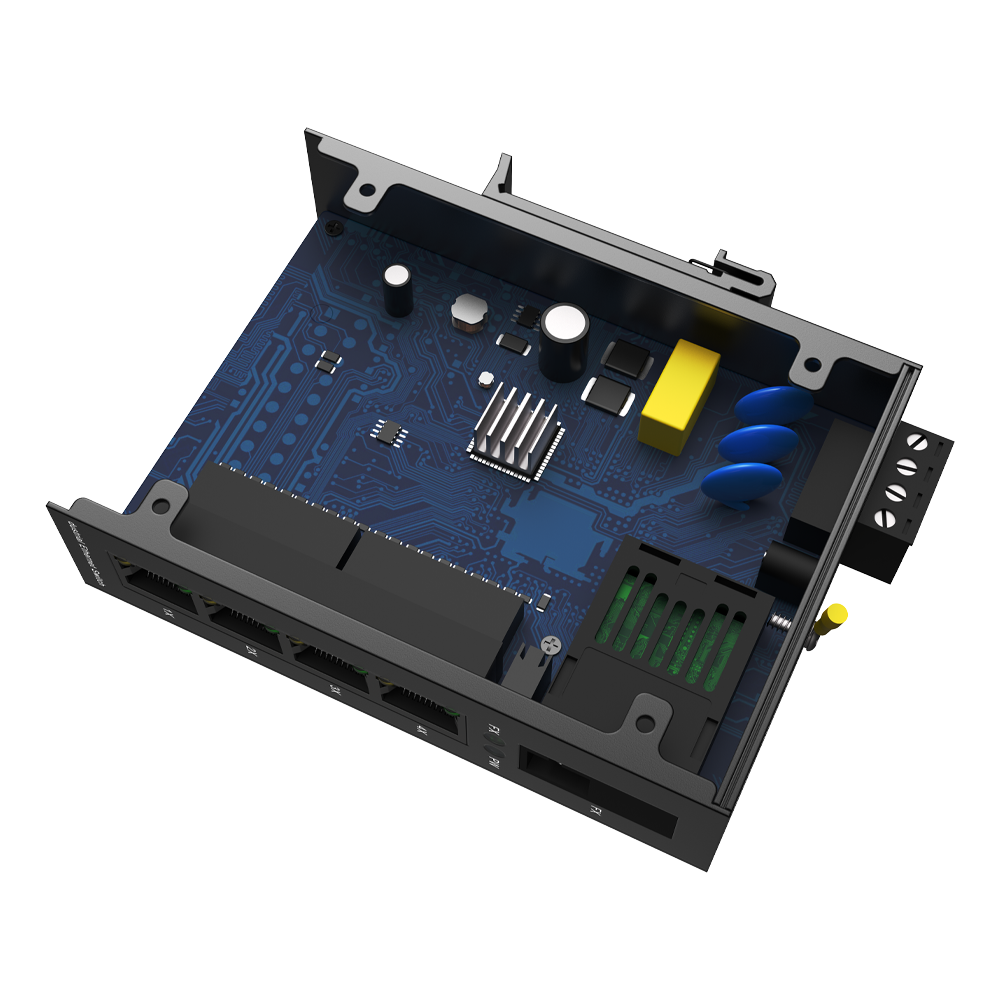 10/100/1000Mbps 4电口 + 1千兆SC光口 非管理型工业以太网交换机– FL-DUG0401-SC20AB