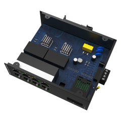 10/100Mbps Unmanaged Industrial Ethernet Switch with 8 Gigabit Electric Ports + 1 Gigabit SC Optical Port, FL-DUF0801-SC20A/B