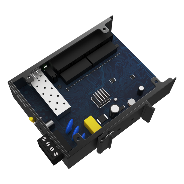 Switch Industrial Gigabit Não Gerenciado com 4 Portas RJ45 + 1 Porta SFP – FL-DUG0401-SFP