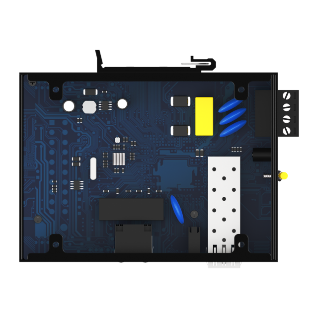 工业级非管理型以太网交换机，1个千兆电口 + 1个千兆SFP光口，支持长距离光纤通信
