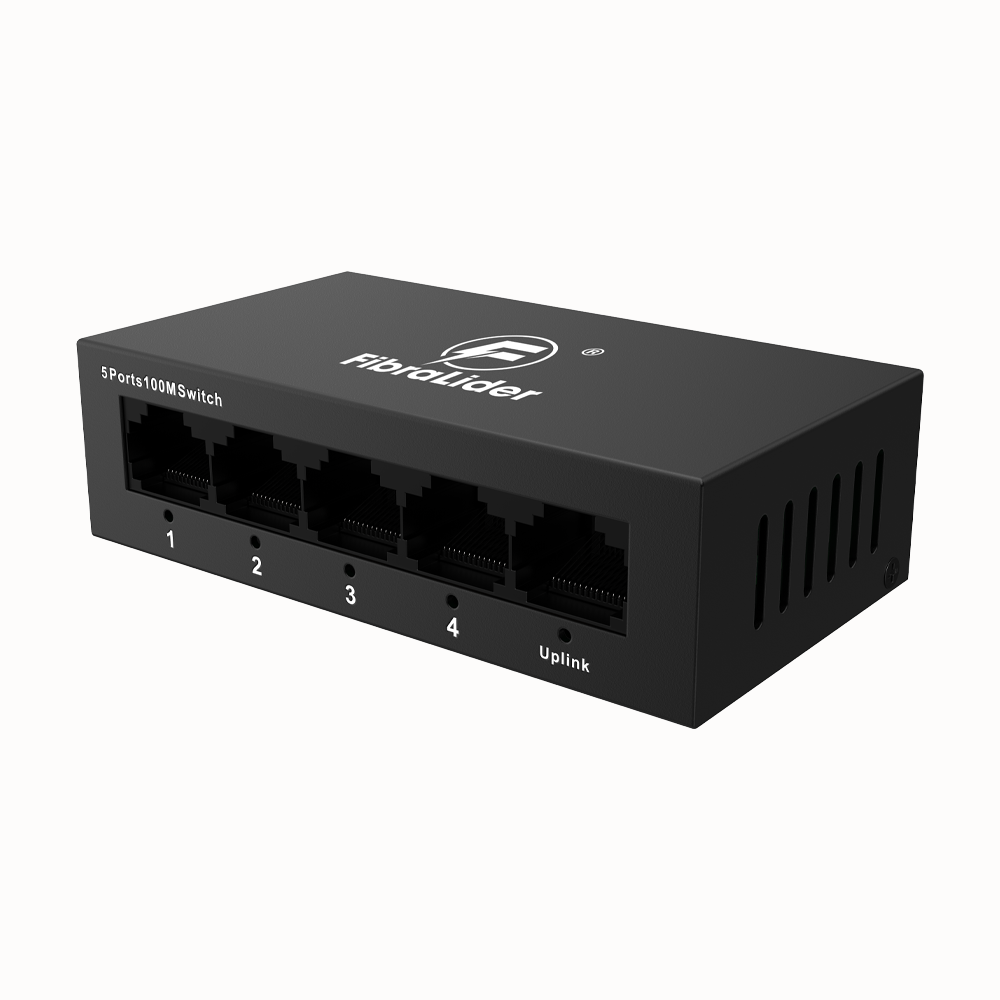Conmutador Ethernet Rápido 10/100Mbps No Gestionado con 5 Puertos Eléctricos de 100M - FL-FF05