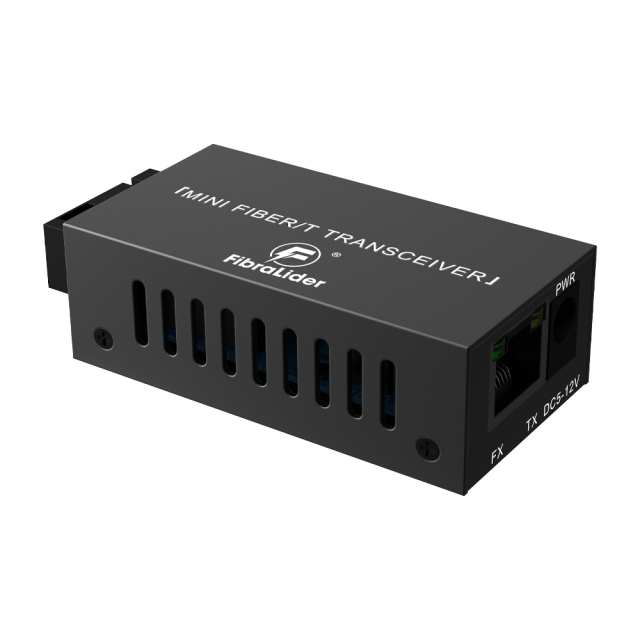 Convertidor de Medios de Fibra 10/100Mbps con 1x Puerto RJ45 y 1x Puerto SC (Monomodo, 20km)