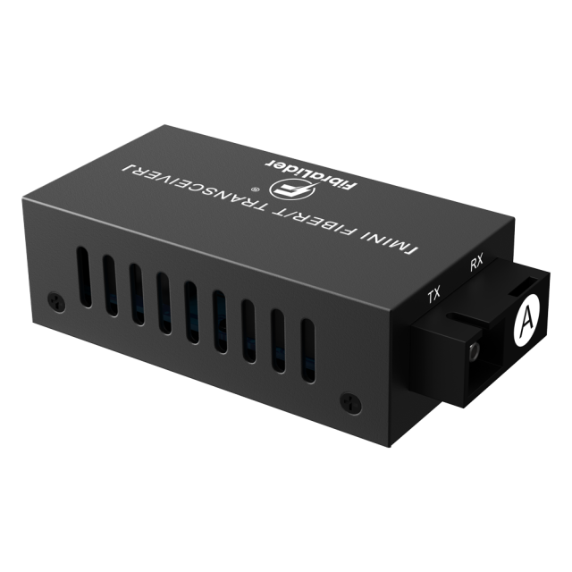 Convertidor de Medios de Fibra 10/100Mbps con 1x Puerto RJ45 y 1x Puerto SC (Monomodo, 20km)