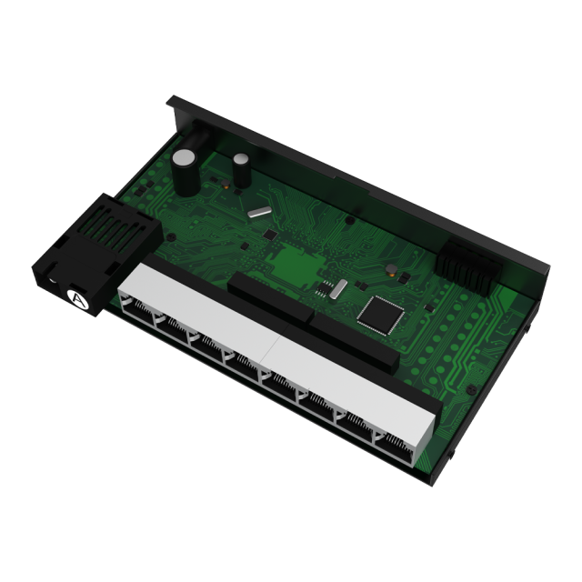 FL-1F8E-SC20A/B – Conversor de Mídia de Fibra 10/100Mbps com 8 Portas RJ45 e 1 Porta SC, Alcance de 20km