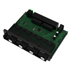 10/100Mbps 4-Port Ethernet + 4-Port SC Fiber Media Converter, 20km Transmission Distance