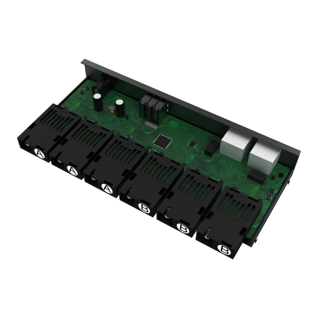 Медиаконвертер 10/100 Мбит/с с 6 Ethernet и 2 SC-оптическими портами, дальность до 20 км