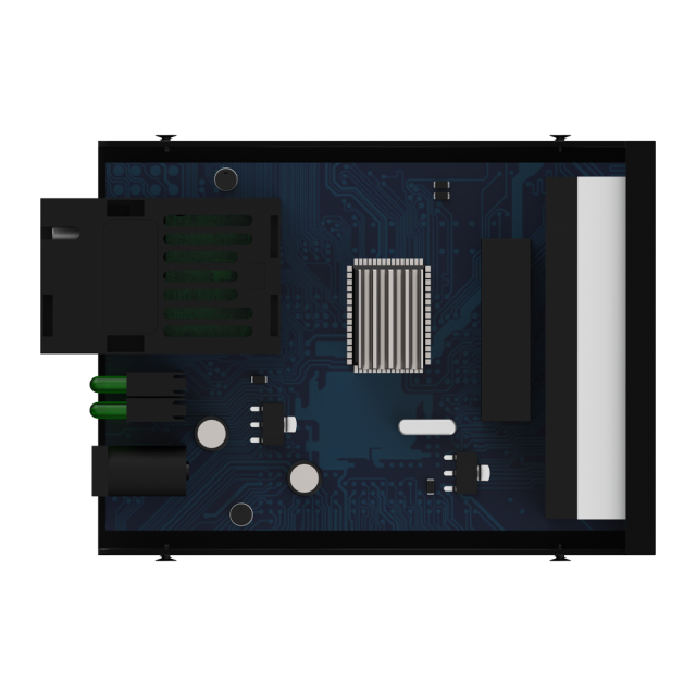 10/100Mbps Fiber Media Converter with 4 RJ45 Ports and 1 SC Fiber Port, 20km Transmission