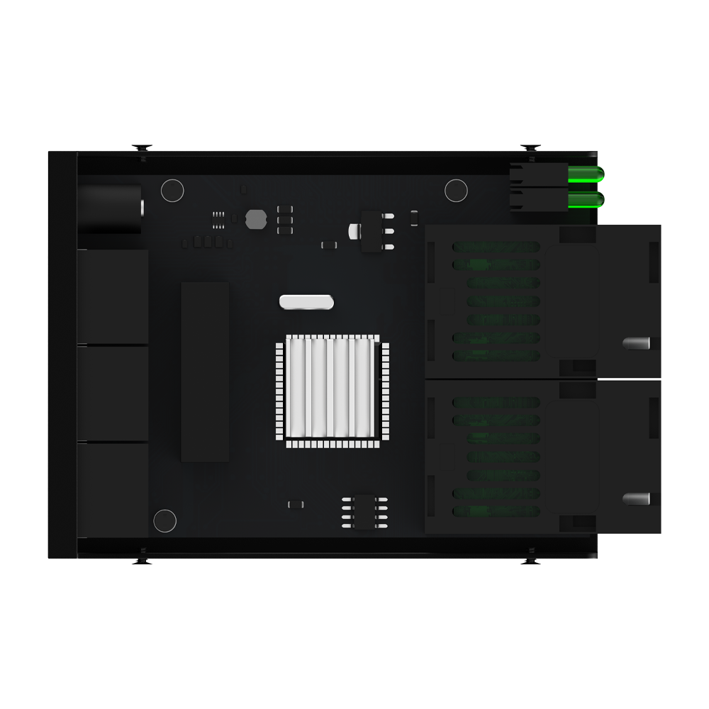 10/100Mbps Fiber Media Converter with 3 RJ45 Ports and 2 SC Fiber Ports, 20km Transmission