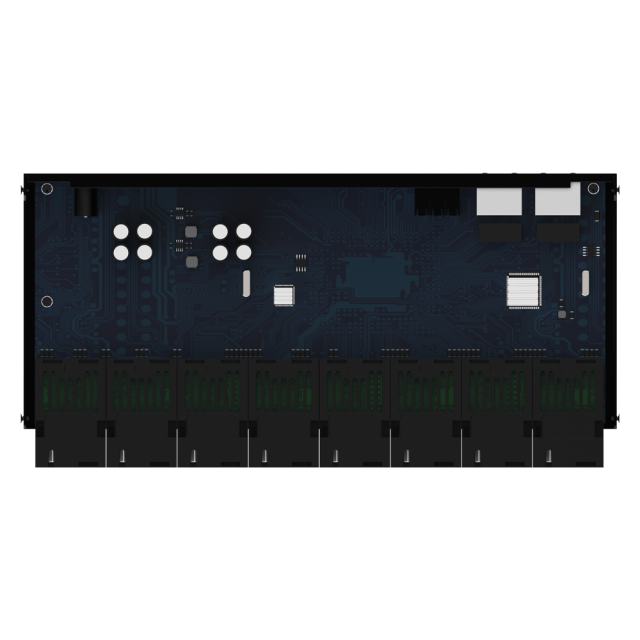 Conversor de Mídia 10/100Mbps com 8 Portas de Fibra SC e 2 Portas Ethernet RJ45, Alcance de 20km