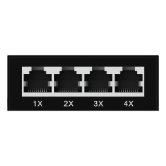 10/100Mbps Fiber Media Converter with 4 RJ45 Ports and 1 SC Fiber Port, 20km Transmission