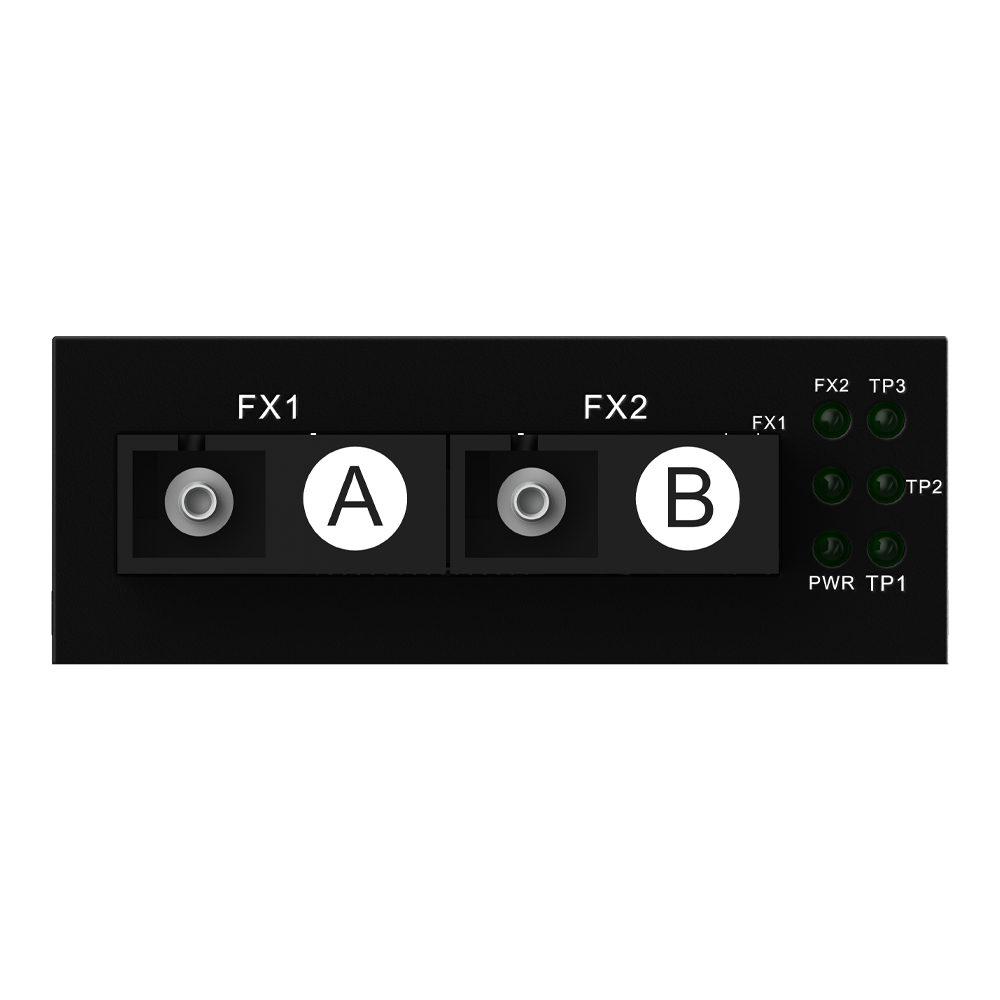 10/100Mbps Fiber Media Converter with 3 RJ45 Ports and 2 SC Fiber Ports, 20km Transmission
