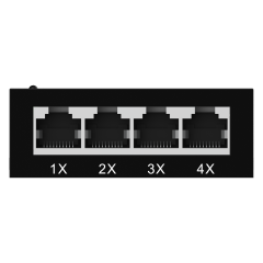 10/100Mbps Dual Fiber + 4-Port Fast Ethernet Media Converter, SC, 20km Transmission