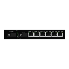 Медиаконвертер 10/100 Мбит/с, 6 RJ45 + 2 SC-порта, дальность до 20 км