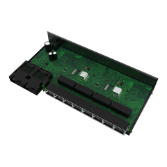 10/100/1000Mbps Fiber Media Converter, 8x RJ45 + 2x SC Fiber Ports