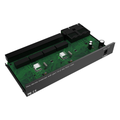 10/100/1000Mbps Fiber Media Converter, 8x RJ45 + 2x SC Fiber Ports