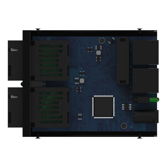Convertidor de Medios de Fibra 10/100/1000Mbps, 2x RJ45 + 2x Puertos SC