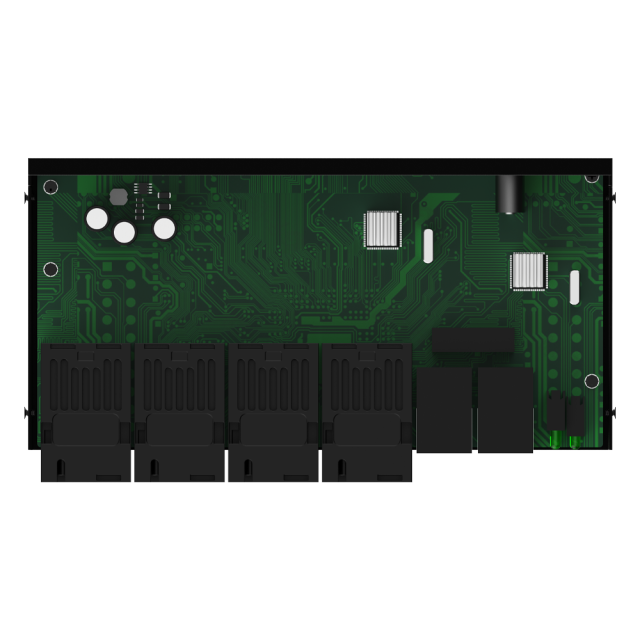 Conversor de Mídia de Fibra 10/100/1000Mbps, 2x RJ45 + 4x Portas SC