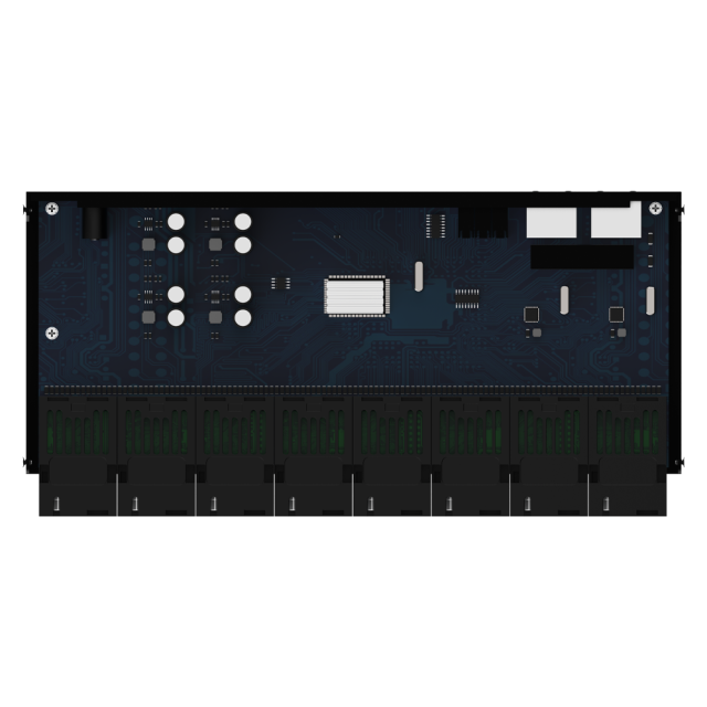 Conversor de Mídia de Fibra 10/100/1000Mbps, 2x RJ45 + 8x Portas SC