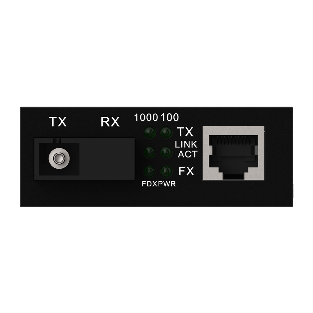 Convertidor de Medios de Fibra 10/100/1000Mbps, 1x RJ45 + 1x Puerto SC