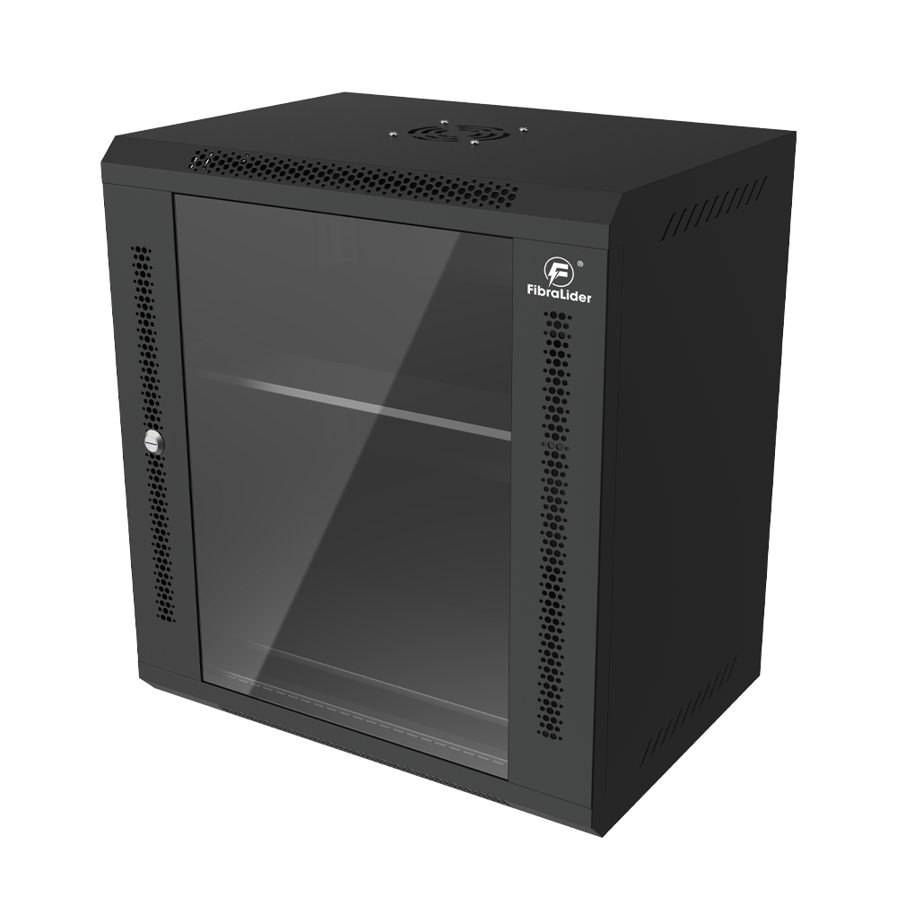 12U壁挂式网络机柜 – FL-5412A（550×400×600 mm，1.0mm导轨，0.6mm钢板）