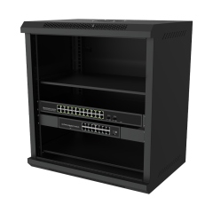 12U壁挂式网络机柜 – FL-5412A（550×400×600 mm，1.0mm导轨，0.6mm钢板）