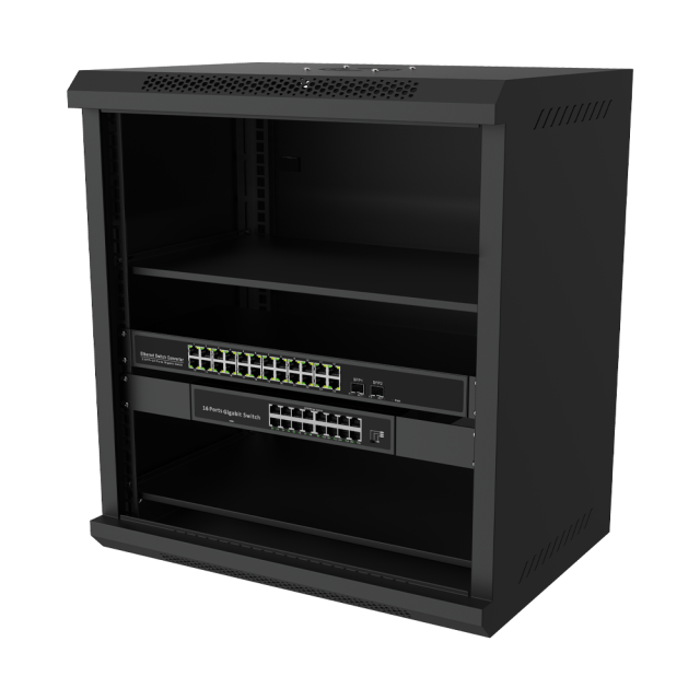 12U壁挂式网络机柜 – FL-5412A（550×400×600 mm，1.0mm导轨，0.6mm钢板）