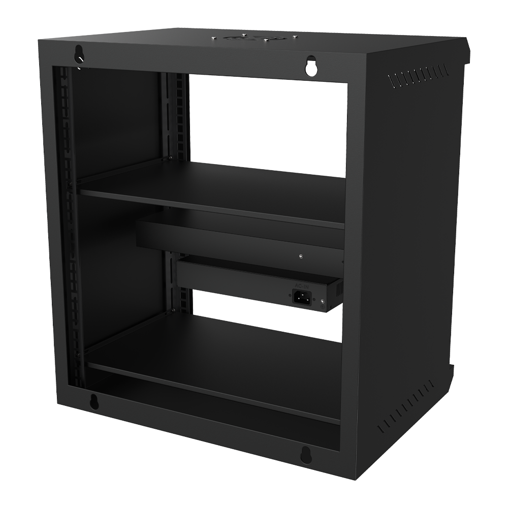 12U壁挂式网络机柜 – FL-5412A（550×400×600 mm，1.0mm导轨，0.6mm钢板）
