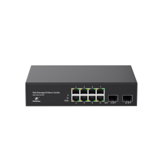 Full Gigabit WEB Managed PoE Switch – 8 GE Ports + 2 SFP Uplink Slots